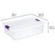 thumbnail image 3 of Caja de almacenamiento de plástico para debajo de la cama Sterilite ClearView 32 L (paquete de 6), 3 of 9
