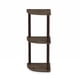 thumbnail image 3 of Estante de esquina Furinno TURN-N-TUBE de madera de nogal de 3 niveles, 3 of 6