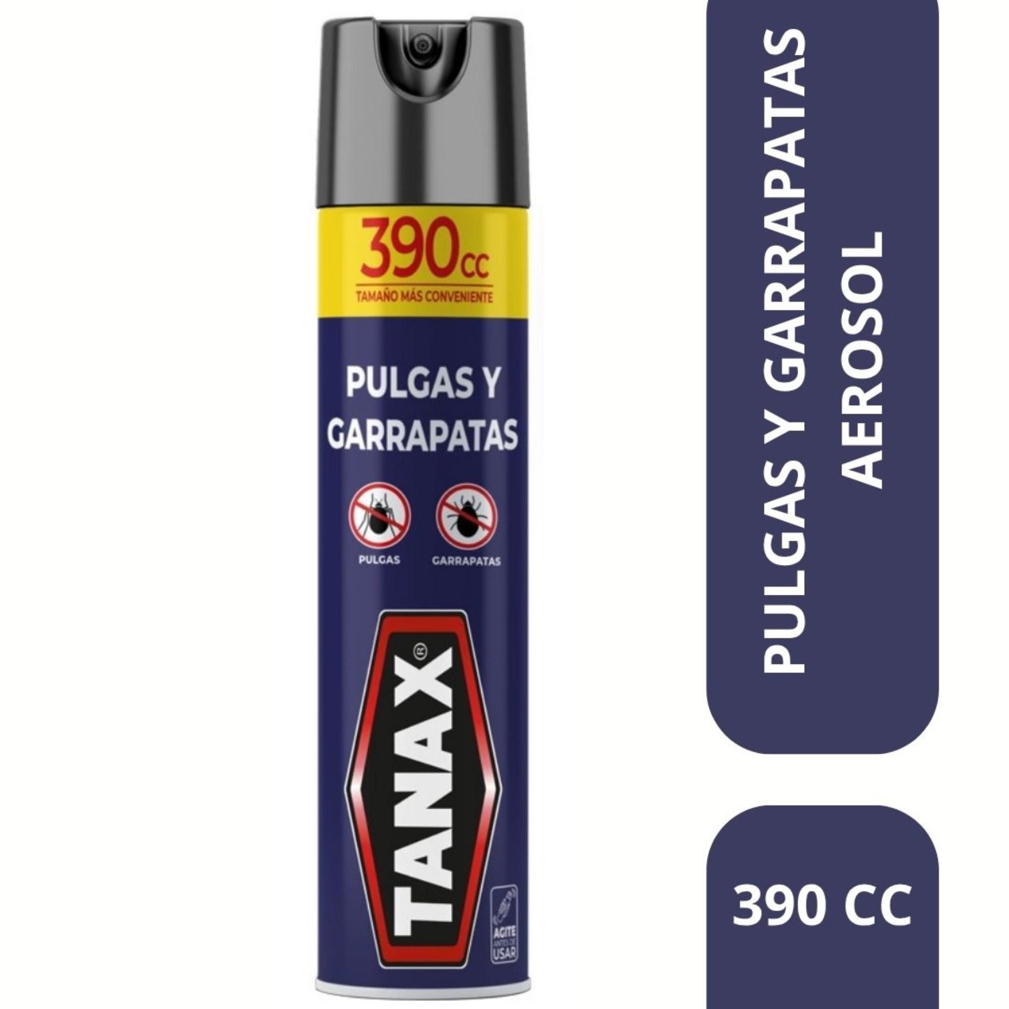 Insecticida Aerosol Mata Pulgas Y Garrapatas Lata 390 ml Tanax