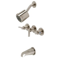 Grifo Kingston Brass Nuvofusion Para Bañera Y Ducha Con Tres Manijas