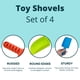 thumbnail image 5 of Beach Shovels 4E's Novels Novels, plástico resistente, 20 cm, para niños, 5 of 8