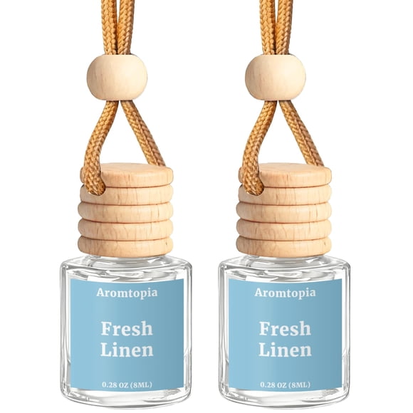 Ambientador para auto AROMTOPIA Difusor de aroma Fresh Linen, paquete de 2