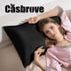 thumbnail image 3 of Funda de almohada de seda Casbrove Mulberry suave y transpirable con cremallera Queen, 3 of 7