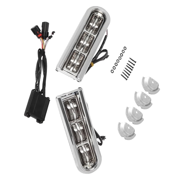 Saddlebag LED Inserciones De Soporte De Luz Para FLTUSE 2014, Más Posteriormente, Chrome Black
