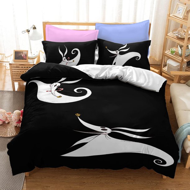 Bedding Duvet Cover Set of Kids The-Nightmare Before Christmas Pattern Comforter Cover Set