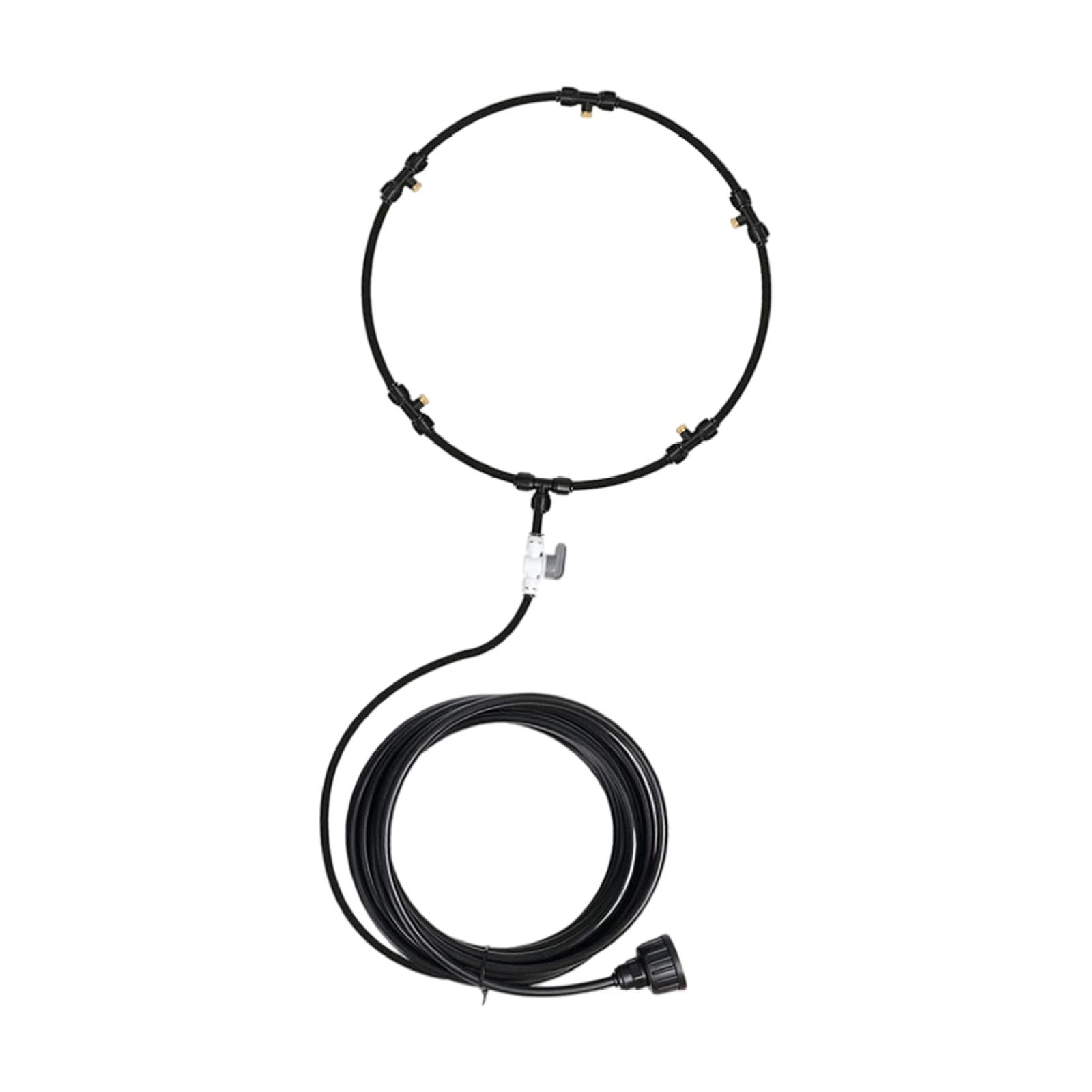 Magideal - Kit De Refrigeración De Ventilador De Sistema De Nebulización Para Exteriores, Ventiladores De Agua Diy, Rociador De Niebla De Agua Con 5 Boquillas De , 10cm Es