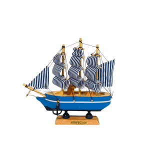 Decostilo - Decoración: Barco Velero De Madera 15Cm