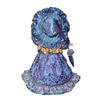 Magideal - Personas De En Miniatura, Señora De Casa De Muñecas Con Sombrero De Falda, Muñeca De Cerámica De 40 Cm Para Decoración De Casa De Muñecas, R Violeta