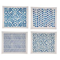 Tuyo Print - Set 4 Individuales Impermeables Blue
