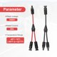 thumbnail image 3 of Uxcell 1 Set Conector de Panel Solar 2 a 1 Adaptador Paralelo en Y 1000V IP67 para Divisor de Cable de Panel Solar, 3 of 6