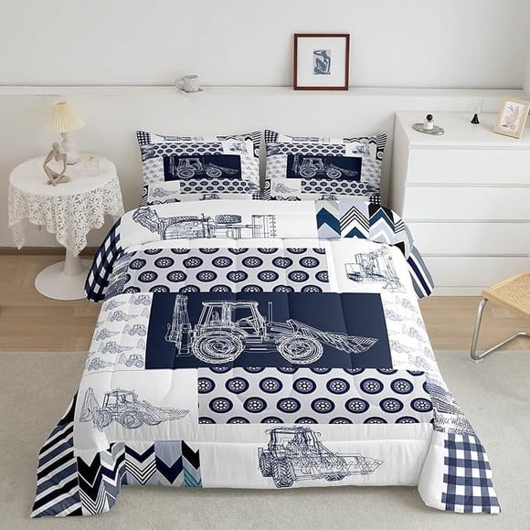Juego De Ropa De Cama Infantil Feelyou Construcción Twin Camiones