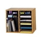 thumbnail image 1 of Organizador de literatura Safco Wood con 12 compartimentos, color marrón, 1 of 3