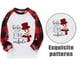 thumbnail image 4 of Pijamas navideños para la familia, conjuntos de pijamas a juego, top con estampado navideño y pantalones a cuadros, conjunto de pijama, ropa de dormir de manga larga, 4 of 5
