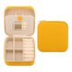 thumbnail image 1 of Caja de Joyas de Viaje Mini REGALWOVEN con Espejo para Mujeres, Organizador Portátil de Joyas Estuche de Almacenamiento y Exhibición para Pendientes Anillos Amarillo, 1 of 7