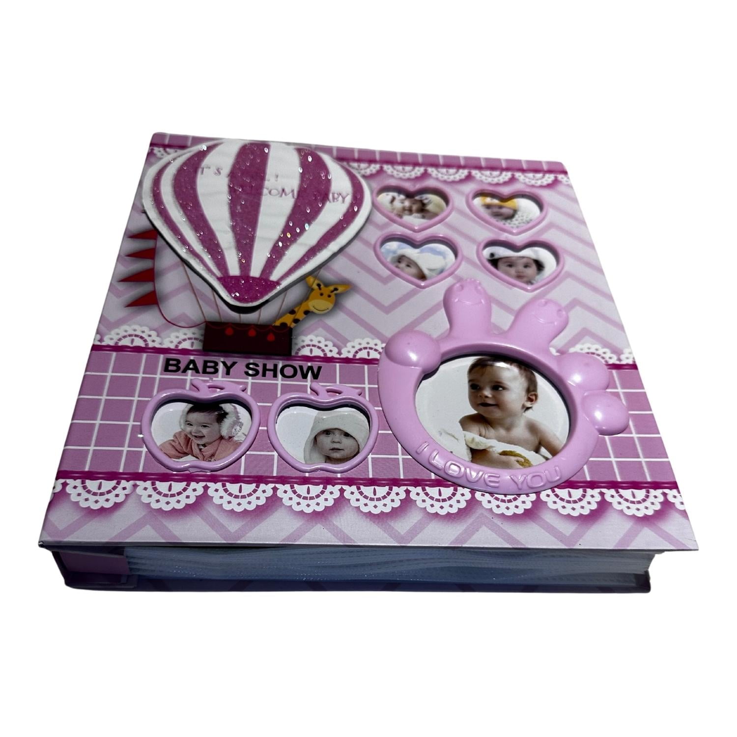 Kivara - Album Foto Bebe Infantil Diseño Globo Rosa 120 Fotos Rosa