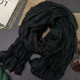 thumbnail image 1 of suxuMhao Bufanda, Bufanda de Lino Chal Envolvente, Bufanda Delgada Vintage Arrugada, Chal Negro Sólido, 70.87x35.43in, 1 Pieza, Bufanda Suave para Uso Diario, Chal Vintage Ligero Arrugado de Moda, 1 of 2