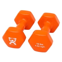 Mancuernas Cando Con Revestimiento De Vinilo, 4,5 Kg, Color Naranja, 2 Unidades, Para Entrenamiento