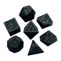 Magideal - 7X Dados Poliédricos Dados De Múltiples Caras Juguetes Para Entretenimiento Juguetes De Fiesta De Reunión Familiar Juego De Mesa Artesanal Acrílico Es