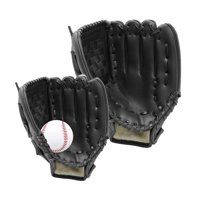 Ioensy - 2X Guantes De Béisbol Manoplas Mano Catcher Infield Outfield Guantes Softbol Negro