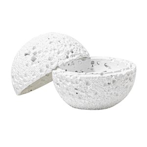 Magideal - Difusor De Fuego, Caja De Almacenamiento De Piedra, Cuenco De Roca, Decoración Del Hogar Para Escritorio, Hogar, Dormitorio, Oficina, Sala Blanco