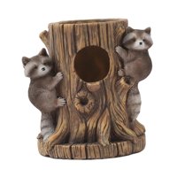 Ioensy - Adorno De Maceta Con Tocón De Mapache, Escultura Decorativa Para El Hogar, Para Patio, Balcón Y Jardín.