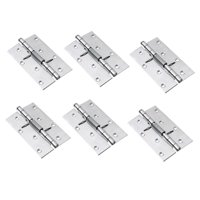Bothyi - 6 Piezas De Bisagras De Puerta De Fácil Instalación, Reemplazo Plateado, Accesorio Versátil De 4 Pulgadas