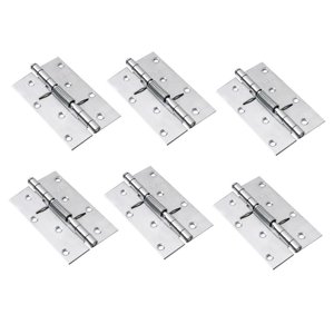 Bothyi - 6 Piezas De Bisagras De Puerta De Fácil Instalación, Reemplazo Plateado, Accesorio Versátil De 4 Pulgadas