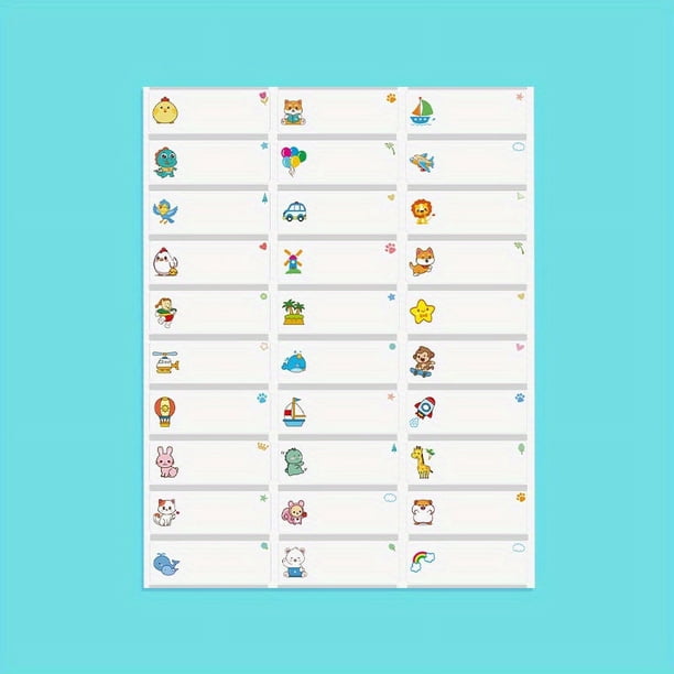 Personalize Everything with 30/60/120 PCS of Transparent Waterproof Name Stickers - Perfect for Office Supplies, Children School Stationery, and Scrapbook