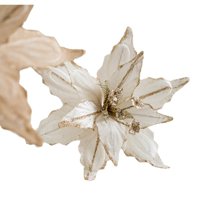 Xusx111 - 8 Piezas Grandes Flores De Navidad Magnolia Flores Decoración Del Árbol De Navidad Tallos Artificiales Poinsettia Terciopelo Ornamentos De Navidad Para La Decoración De La Mesa Del Árbol De