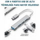 thumbnail image 2 of Hub Usb Tipo C A Usb 3.0 Y 2.0, 4 Puertos, Pc Notebook Otg, 2 of 6