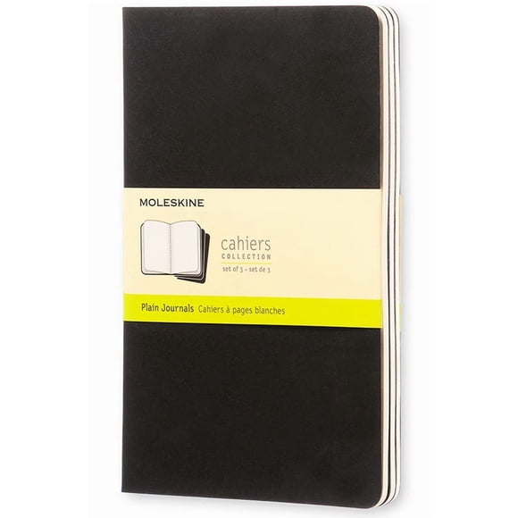 Libretas Cahier, grandes, negras, lisas