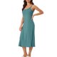 thumbnail image 4 of INSPIRE CHIC Vestido de Noche de Mujer de Rayón Suave sin Mangas con Tirantes Finos y Cuello Redondo para Primavera Verano Relajación S Azul Pavo Real, 4 of 6