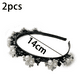 thumbnail image 2 of Diadema con horquillas y doble flequillo con diamantes de imitación, accesorios para el cabello, diademas trenzadas con clips, diademas retorcidas, 2 of 5