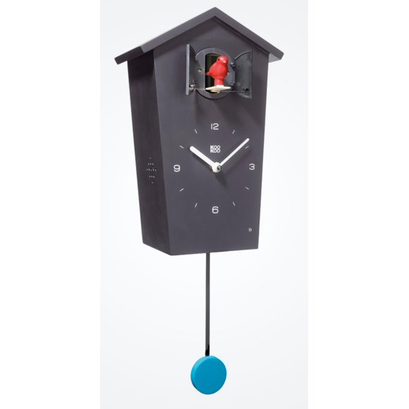 Reloj de cucú KOOKOO Casa de Pájaros Negro 27 × 17 × 11 cm