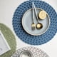 thumbnail image 5 of Set 6 Individuales Circulares Trenzados Completo Azul Blanco, 5 of 9