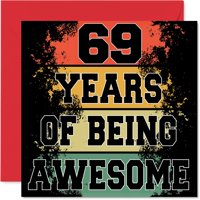 Tarjeta De Felicitación Stuff4 69Th Birthday Being Awesome, 5.7 Pulgadas