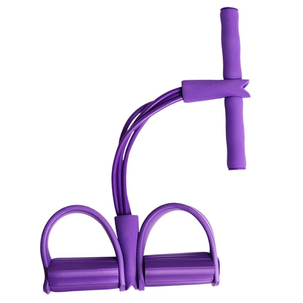 Pedal elástico Banda de resistencia Elástico Siéntese Cuerda de tracción Banda de ejercicio Cuerda de tensión de yoga multifunción para cintura Hombro Púrpura