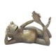 thumbnail image 1 of Estatua De Rana De Yoga Tumbada De Bronce Antiguo Zen Para Decoración De Jardín Y Patio, 1 of 5