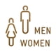 thumbnail image 3 of Letrero de Baño para Hombres Y Mujeres, Letrero de WC, Perforación Nórdica, Letrero de Puerta de Baño Antiguo, Letrero de Señalización de Baño para Pa B dorado, 3 of 5