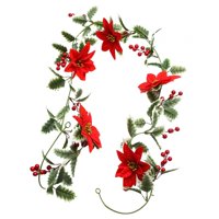 Bothyi - Guirnalda Navideña Con Luces De 6,56 Pies, 20 Led Para El Hogar, Chimenea De Acción De Gracias, Hojas De Borde Blanco