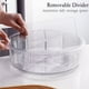 thumbnail image 4 of Organizador de gabinete Lazy Susan con divisores, plato giratorio redondo de plástico transparente de 12 pulgadas, contenedor de almacenamiento giratorio para cocina, despensa, baño, refrigerador, enc, 4 of 6