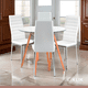 thumbnail image 2 of Comedor Mesa Eames 80cm redonda vidrio + 4 Sillas Dining Liana Acolchadas - Blancas, 2 of 8