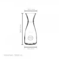 Pasabahce - Set De 2 Botella De Vidrio 1 Litro Linea Bacchus