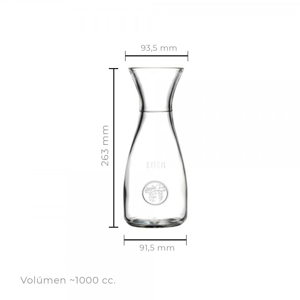 Pasabahce - Set De 2 Botella De Vidrio 1 Litro Linea Bacchus