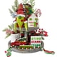 thumbnail image 3 of Bandeja navideña escalonada de Grinch - 6 piezas de decoración de gnomos, letreros de madera verde inspirados en las fiestas de Año Nuevo (bandeja no incluida), 3 of 7