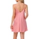 thumbnail image 3 of Camisón de Satén con Encaje INSPIRE CHIC para Mujer, Tiras Ajustables, Sin Espalda, con Dobladillo en Línea A, 3XL Rosa, 3 of 6