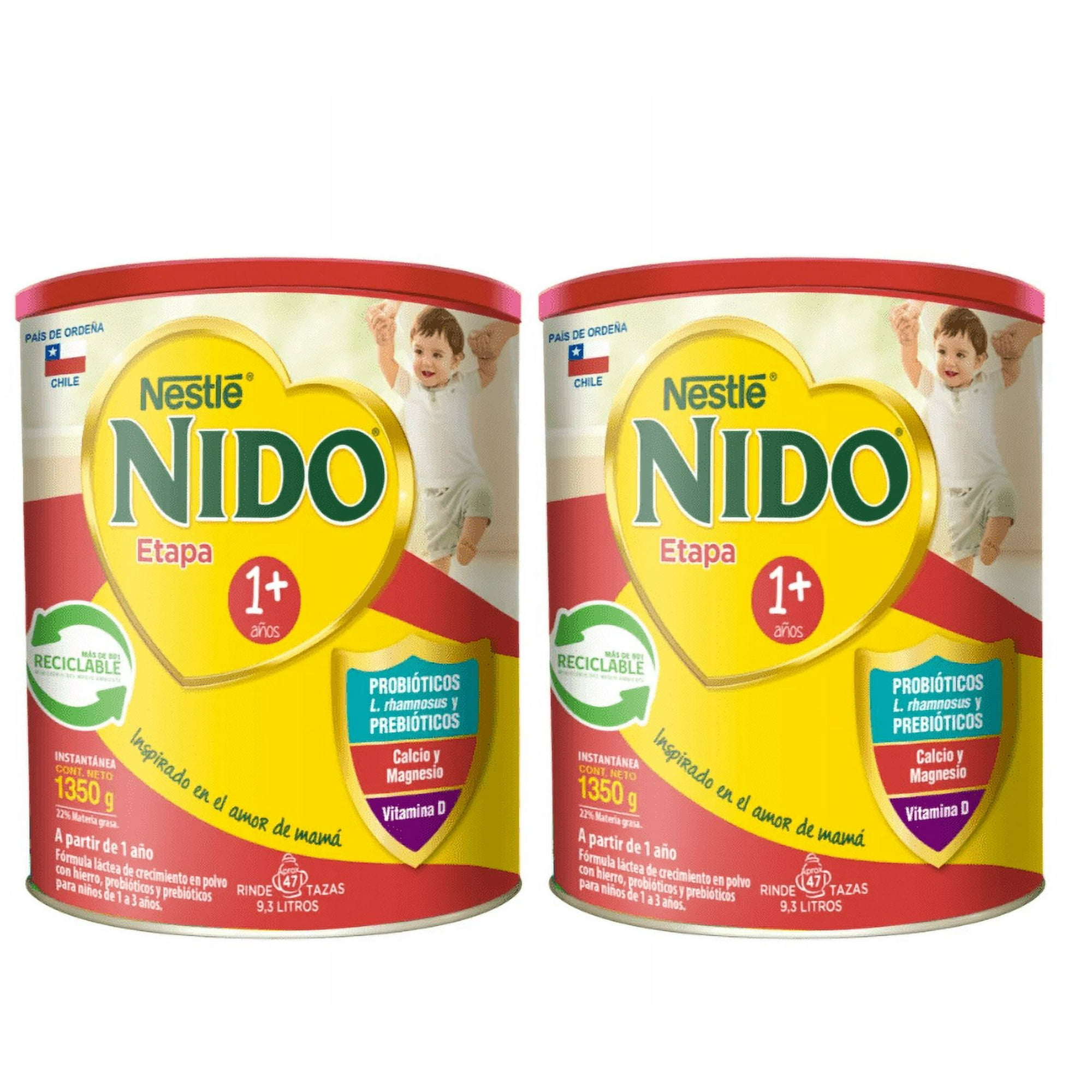 Leche En Polvo Nido® 1+ Protectus Avanzado Tarro 1350g X2