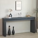 thumbnail image 1 of 64in Modern Black Wood Console Table – Elegant Entryway Table with Decorative Beaded Trim, 1 of 3