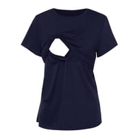 Kivara - Polera Lactancia Maternidad Lina Manga Corta Azul Marino Azul S