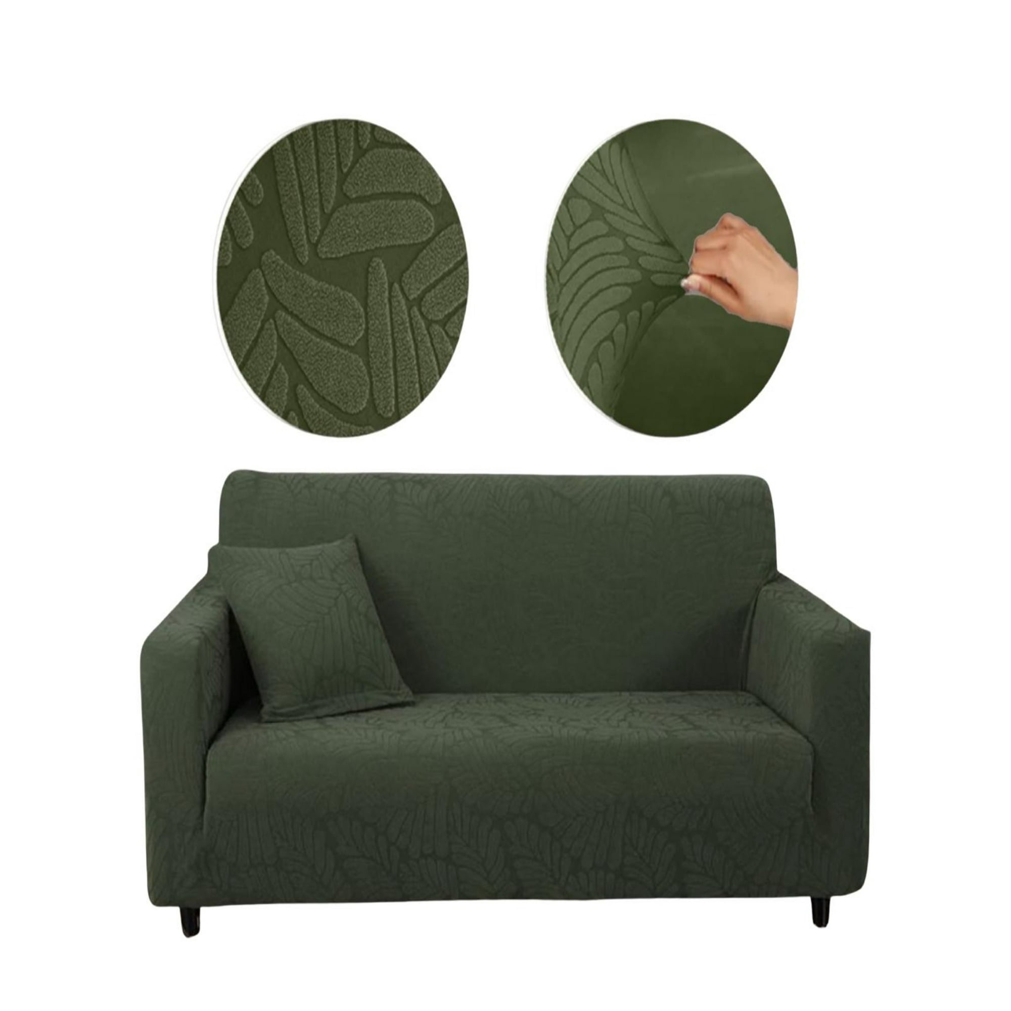 Genérico - Juego Fundas Sofá Texturizadas 3+1+1 Antideslizantes 6n10